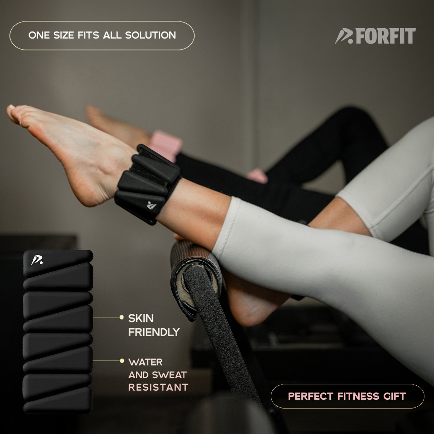 Wrist Weights | Ankle Weights for Women and Men - 2LB Pair (1LB Each) with Resistance Bands