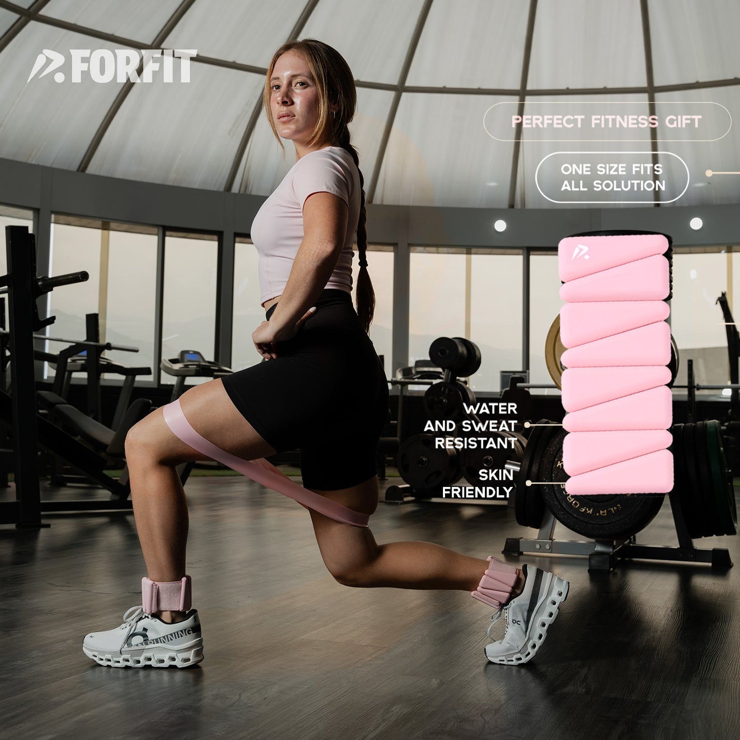 Wrist Weights | Ankle Weights for Women and Men - 2LB Pair (1LB Each) with Resistance Bands